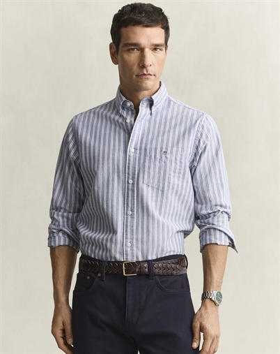 Gant - Regular Check Skjorte - College Blue 